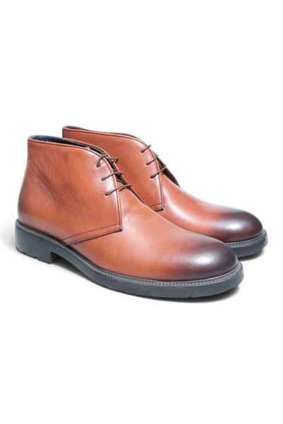 FRANCO CALVANI TABA SPIRO TABA COLORED LACED GENUINE LEATHER MEN'S BOOTS
