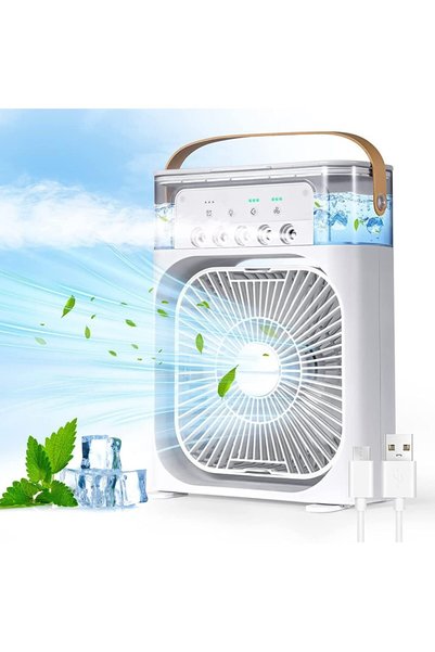 Generic Portable Humidifier Air Cooler,2 in 1 Desk Air Humidifier Fan,3 Speed...