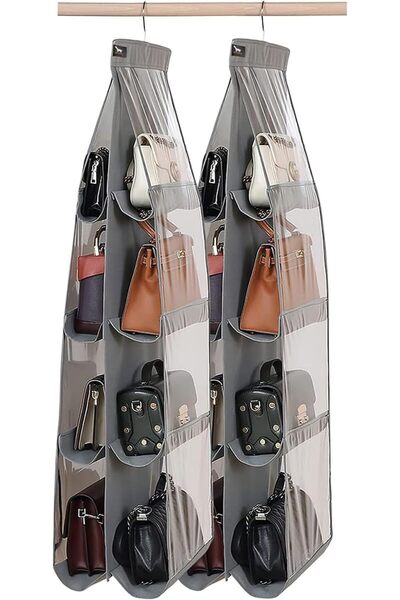 Generic 2 PCS Purse Organizer,Hanging Closet Storage Pockets