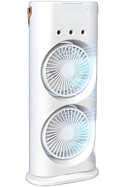Generic مروحة رذاذ محمولة ذات طرفين - تعمل بمنفذ USB من النوع C مع مروحة تبري...