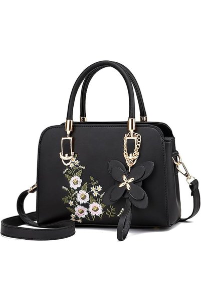 Generic Women PU Leather Satchel Handbag,Crossbody Handbag Shoulder Bag for W...