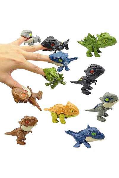 Generic Dinosaur Finger Toys, 6 Pack 2 Inch Mini Finger Puppets, Soft Rubber ...