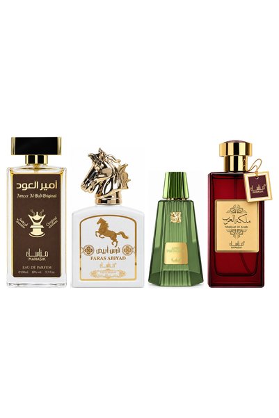MANASIK Set 4 Manasik, Ameer al Oud Original + Faras Abiyad + Lush Pistachio ...