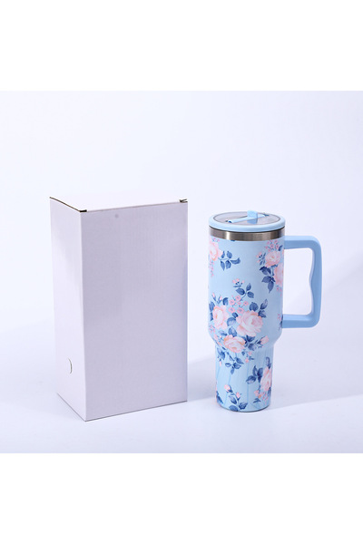 Generic 40oz 304 Stainless Steel Insulated Straw Tumbler, Large Capacity Doub...