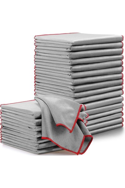 Generic 24 Pack Microfiber Cleaning Cloths, 30x30cm Reusable Lint Free Magic ...