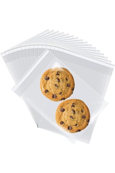 Generic 300 Pcs OPP Food Cellophane Bags, 10x15cm, Transparent Self-adhesive ...