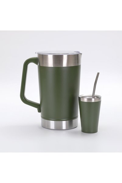 Generic 1900ml Insulated Tumbler Mug Set with Handle, Double Wall Vacuum Stai...