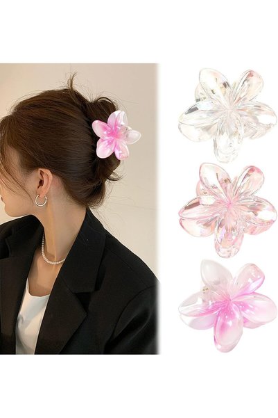 Generic Hawaiian Flower Claw Clip, 3 Pcs Flower Hair Clips for Women Girls, P...