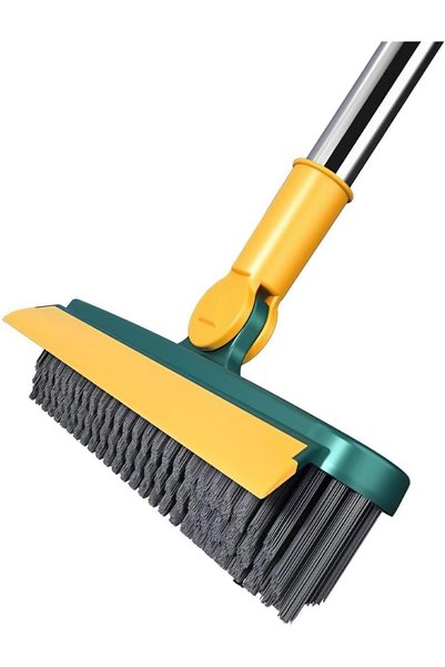 Generic Heavy Duty Floor Scrubbing Brush with Long Ergonomic Handle - 2 in 1 ...