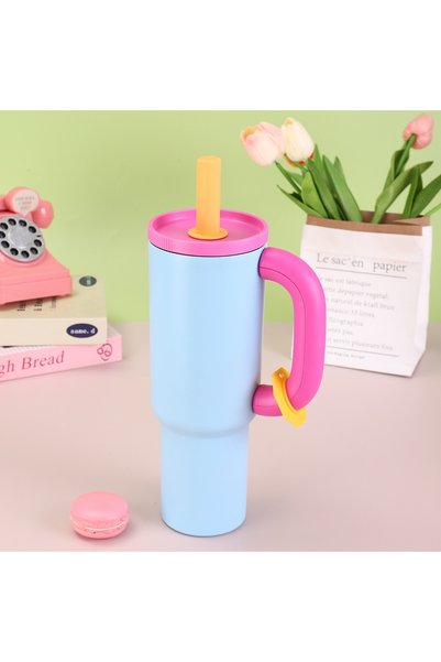 Generic 40oz 304 Stainless Steel Insulated Straw Tumbler, Large Capacity Doub...