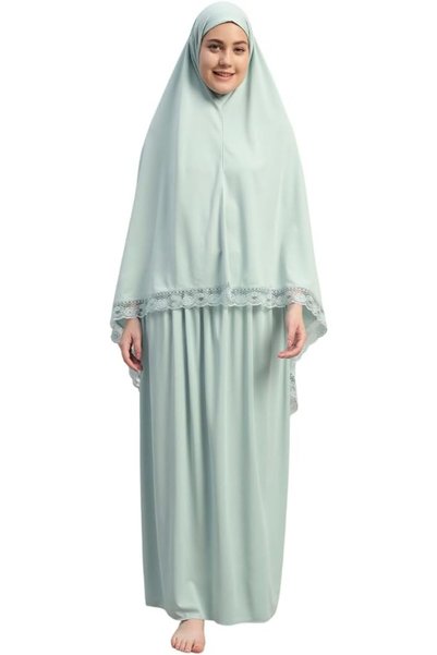 Generic Women's Two-Piece Islamic Prayer Dress – Jilbab Abaya Set, Modest Pra...