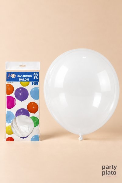 HBK Balon بالون لاتكس أبيض كبير الحجم من HBK، مقاس 36 بوصة (90 سم)، مجموعة من...