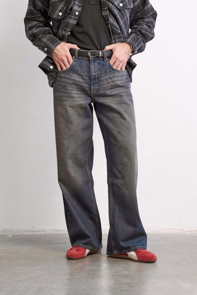 ablukaonline Erkek Old School Baggy Fit Jean Pantolon Lacivert