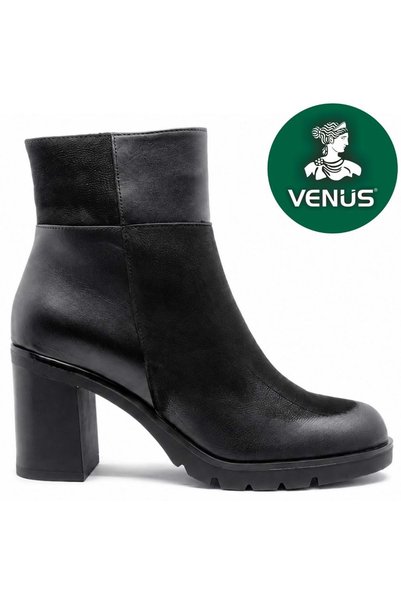 Venüs Vandolina Γνήσιες Δερμάτινες Ορθοπεδικές Γυναικείες Μπότες με Τακούνι Μ...