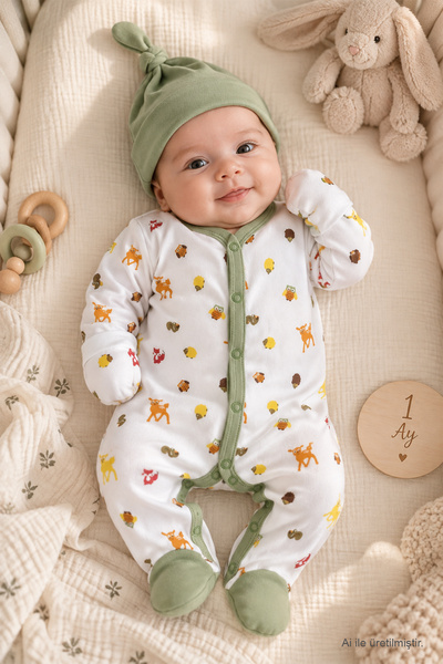 MAMA PADRE Animal Yenidoğan Mini Set - 4 Parça 0-3 Ay Bebek Hediye Seti