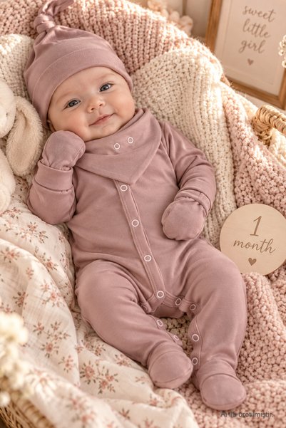 MAMA PADRE Rosa Yenidoğan Mini Set - 4 Parça 0-3 Ay Bebek Hediye Seti