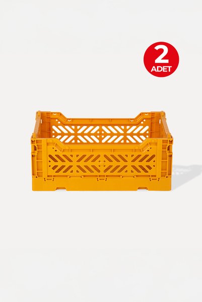 Aykasa 2 Pieces - Minibox Mustard Foldable Crate 261710