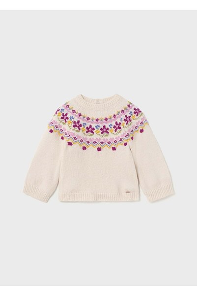 MAYORAL Patterned Baby Sweater BEIGE