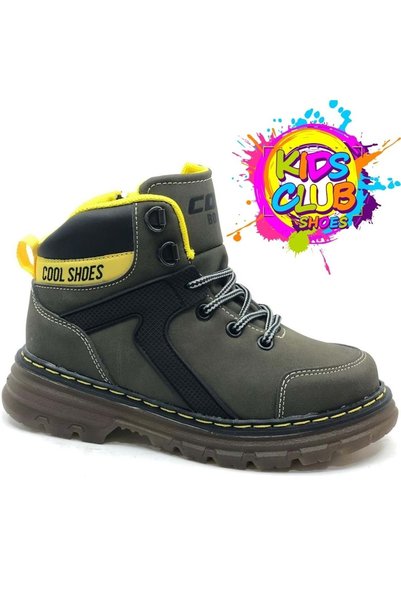 Kocamanlar Ayakkabı Cool Cane Ortopedik Kaymaz Taban Unisex Çocuk Bot HAKİ
