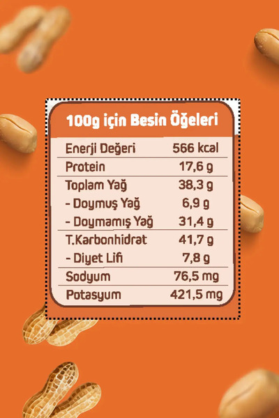 Gelincik Kahvaltılık Sürülebilir Doğal Katkısız 320gr Özel Üretim Parçacıklı Fıstık Ezmesi