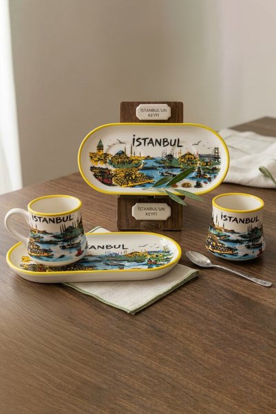 Generic Brand Istanbul Souvenir Turkish Coffee Cup Set