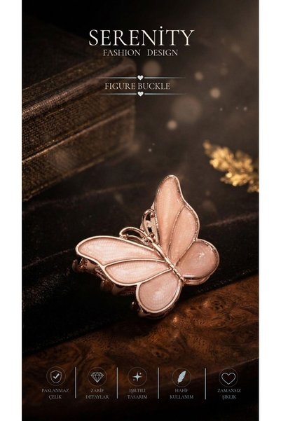 Serenity Butterfly Figure Enamel Metal Buckle