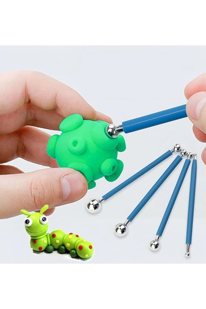 ACUTO Çiçek Ütüsü 4 lü Top Set Modelleme Çift Uçlu Metal Seramik Şekillendirme