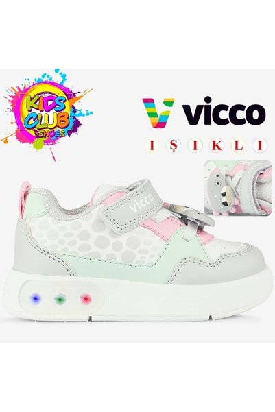 Vicco Borka Işıklı Ortopedik Çocuk Spor Ayakkabı GRİ