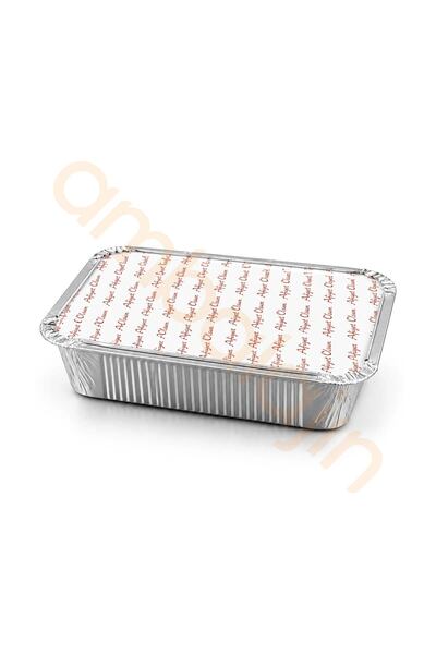 Home 100 Pieces Aluminum Lid Container Plate Bowl for Food and Salad 1000Gr
