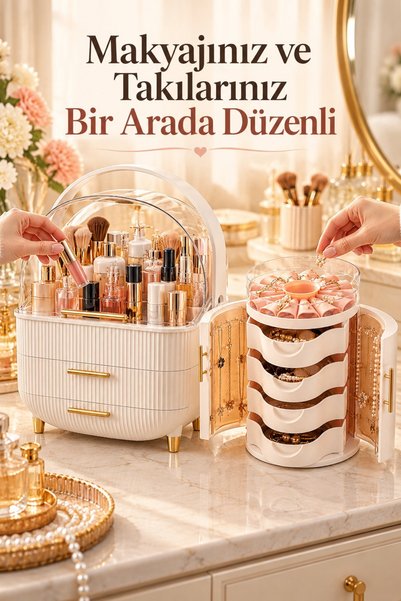 Piev House By House 2 Si 1 Arada Makyaj Mücevherat Bujiteri Düzenleyici Organ...