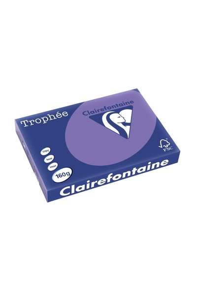 Clairefontaine Χαρτόνι Α3 160 γρ./τ.μ. έντονο χρώμα 250 τεμ./πακέτο έντονο μωβ