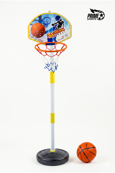 PRIME SPORTS Ayaklı Çocuk Basketbol Potası 120 cm Ayarlanabilir Top Hediye