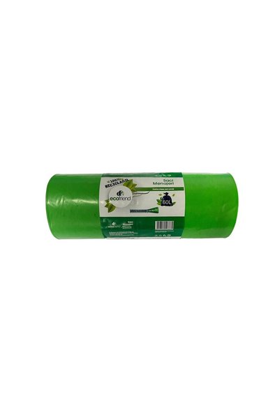 OEM Saci menajeri 60 L (60 x 80) 24 microni 15 buc/rolă LDPE verde