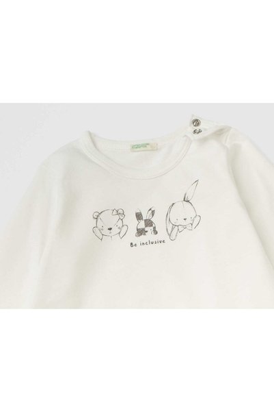 United Colors of Benetton 100% Organic Cotton Long Sleeve T-Shirt for Infants