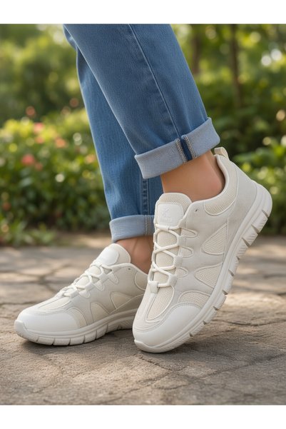 McDark Men's Non-Yellowing Sole Imported Suede Sneaker Shoes-Beige