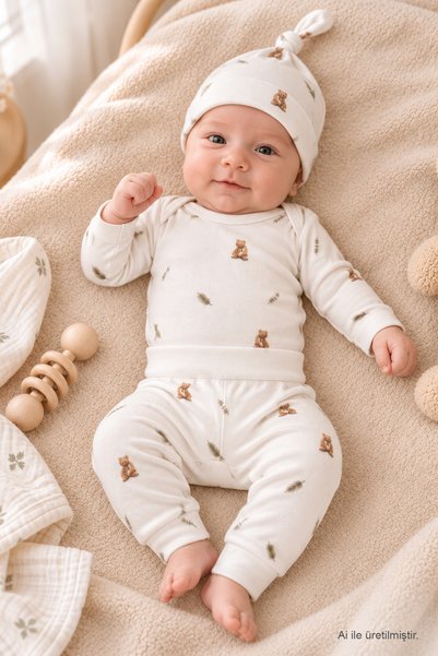 MAMA PADRE Asopardo Yenidoğan Mini Set - 3 Parça 0-3 Ay Bebek Hediye Seti