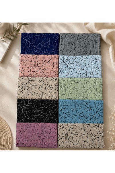 Arenhediyelik Desenli Yazma Eşarp 10 lu set