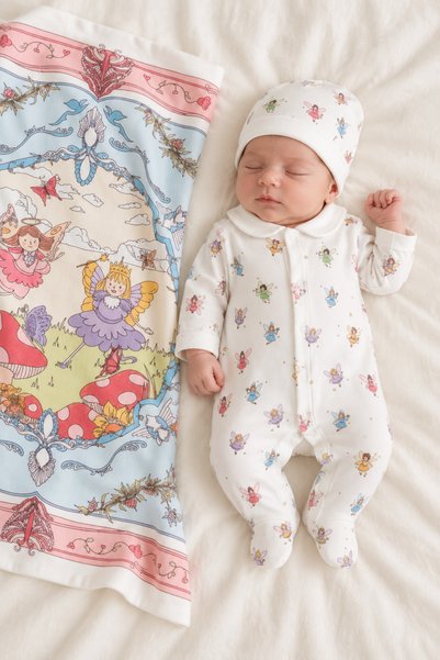 Naka Concept Fairy Tale Baby Girl Blanket Hospital Discharge Set
