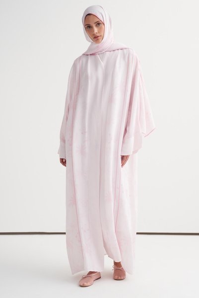 carell Mania Floş Abaya Soft Pink