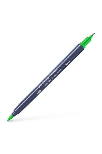 Faber Castell Marker de schiță cu 2 vârfuri, verde frunză, 112, GOLDFABER FAB...