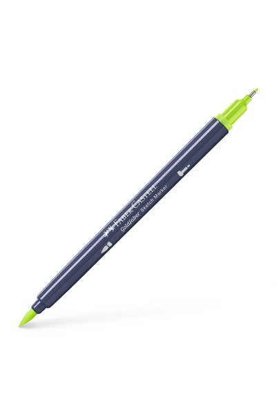 Faber Castell Marker pentru schițe cu 2 vârfuri, galben lime 207, GOLDFABER F...