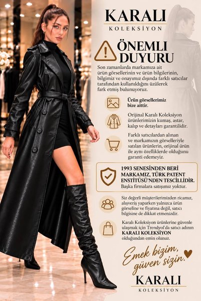 KARALI KONFEKSİYON DERİ PARDESÜ