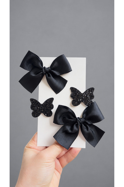 Toka Perisi Clara Black Clip Buckle Set (5/3 cm Metal Buckle)