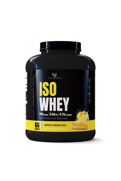 MUSCLE BALANCE Isolate Whey Protein 2000 gr 66 Servis Limon Cheesecake