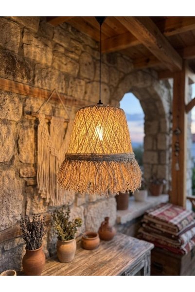 Home bohem avize sarmal sarkıt rustik aydınlatma