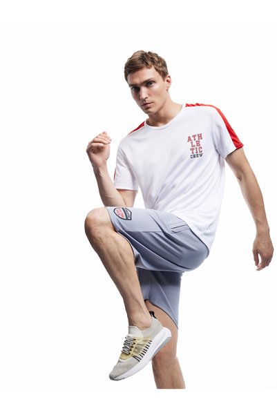 Koton Printed Zipper Pocket Detailed Lace-Up Sports Shorts