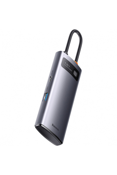 Baseus Hub USB-C Metal Gleam, 4 x USB-A 3.0, Gri WKWG070013