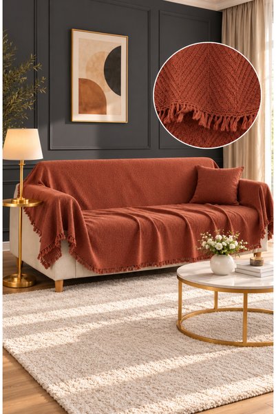 SEVHOME CONCEPT % 100 Pamuk Kolları Örten Koltuk Örtüsü 180 x 300 cm- Kaymaz,...