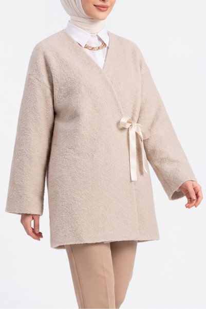 Modamorfo Kimono Boucle cu legături laterale - piatră