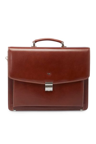 Tergan Tan Genuine Leather Men's Briefcase - S1Ev00002634-B01